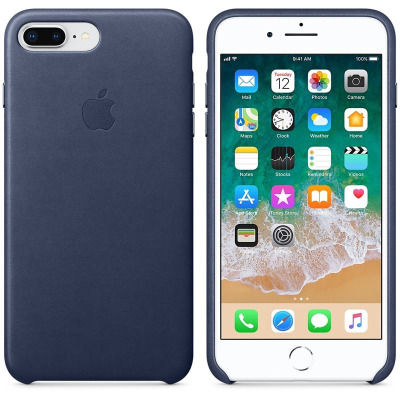 Etui do iPhone 7/8 Plus Apple Leather Case -  nocny błekit