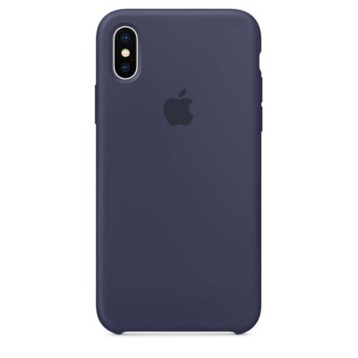 Apple Silicone Case - Silikonowe etui iPhone X (Nocny błękit)