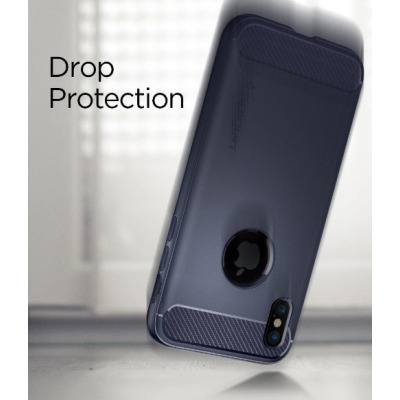 Etui iPhone X SPIGEN SGP Rugged Armor - niebieskie 