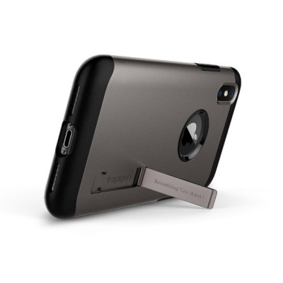 Etui iPhone X SPIGEN SGP Slim Armor Gunmetal - szare 