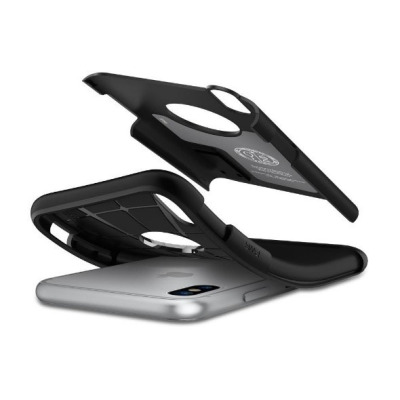 Etui iPhone X SPIGEN SGP Slim Armor Gunmetal - szare 