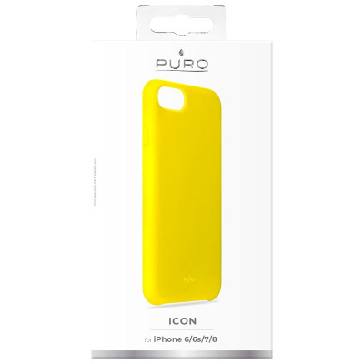 Etui do iPhone 6/6s/7/8/SE 2020 PURO ICON Cover - żółte