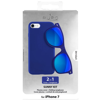 Etui do iPhone 7/8/SE 2020 PURO Sunny Kit - niebieskie 