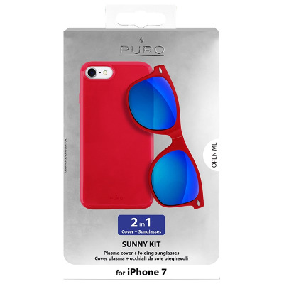 Etui do iPhone 7/8/SE 2020 PURO Sunny Kit - czerwone