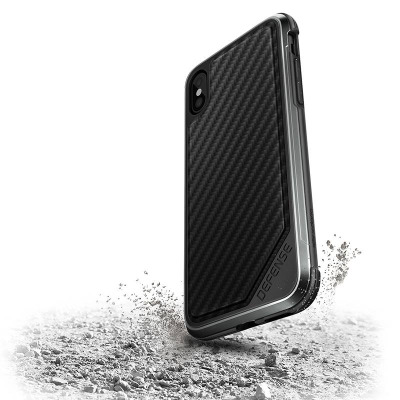 X-Doria Defense Lux - Etui aluminiowe iPhone X (Black Carbon Fiber)