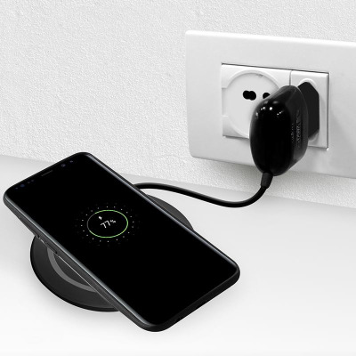 Ładowarka indukcyjna QI PURO Ultra Compact Wireless Charging Station - czarna