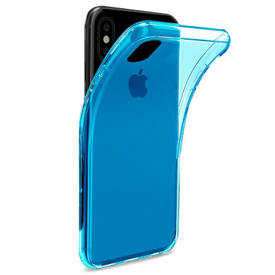 PURO 0.3 Nude - Etui iPhone X (Fluo Blue)