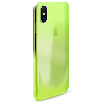 Etui do iPhone XPURO 0.3 Nude -  fluo green