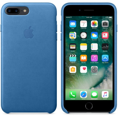 Etui do iPhone 7/8 Plus Apple Leather - niebieskie