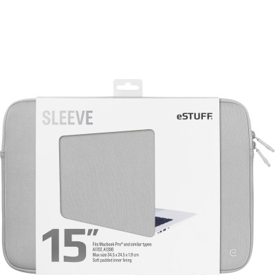 Etui do MacBook Pro 15 eSTUFF Sleeve - szare
