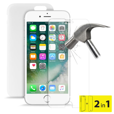 Etui do iPhone 7/8 PURO Ultra Slim + szkło - przezroczyste