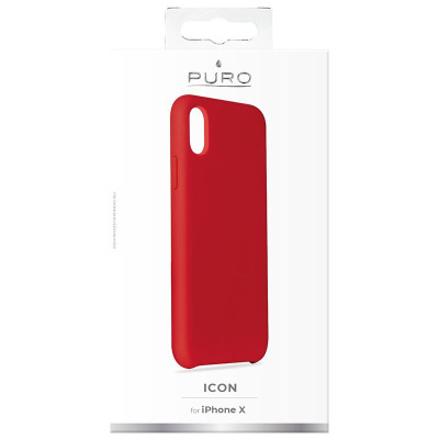 PURO ICON Cover - Etui iPhone X (czerwony) Limited edition