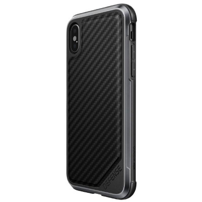 Etui do iPhone Xs / X X-Doria Defense Lux -  czarny karbon