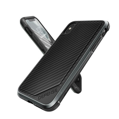 Etui do iPhone Xs / X X-Doria Defense Lux -  czarny karbon