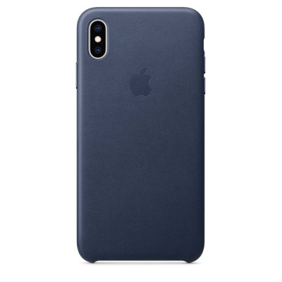 Etui do iPhone Xs Max Apple Leather Case - nocny błękit