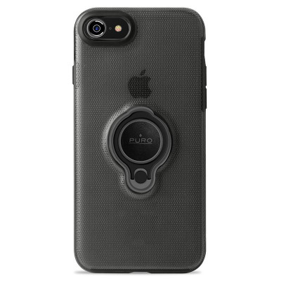 Etui do iPhone 7/8/SE 2020 PURO Magnet Ring Cover - czarne 