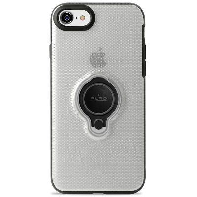 Etui do iPhone 7/8/SE 2020 PURO Magnet Ring Cover - przezroczyste 
