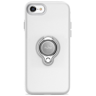Etui do iPhone 7/8/SE 2020 PURO Magnet Ring Cover - białe 
