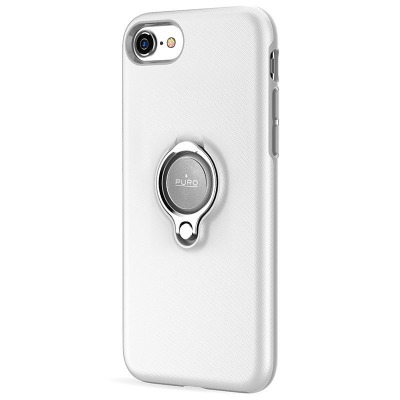 Etui do iPhone 7/8/SE 2020 PURO Magnet Ring Cover - białe 