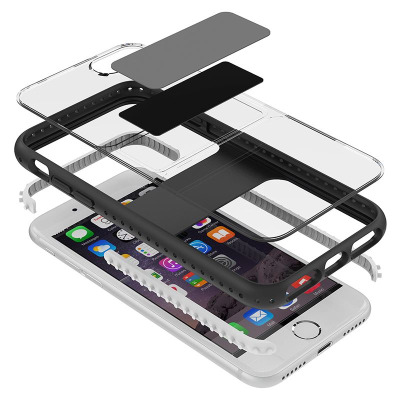 Etui do iPhone 6/6s/7/8/SE 2020 PURO Impact Pro Magnet Shield - czarne 