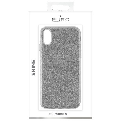 Etui do iPhone XR PURO Glitter Shine Cover - srebrne