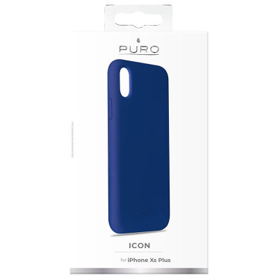 Etui do iPhone Xs Max Puro Icon Cover - granatowe