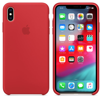 Etui do iPhone Xs Max Apple Silicone - czerwone