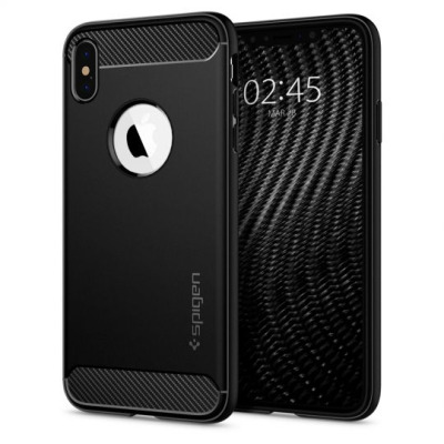 Etui do iPhone Xs/X Spigen Rugged Armor - czarne