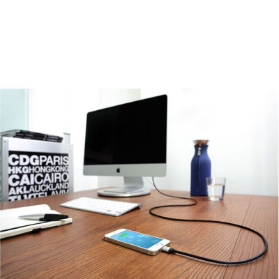 Kabel do iPhona/iPada Lightning JustMobile AluCable 1.5m - czarny 