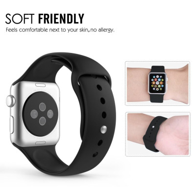 Bransoleta do Apple Watch 42/44mm TECH-PROTECT Smoothband - czarna