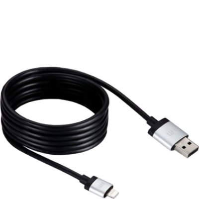 Kabel do iPhona/iPada Lightning JustMobile AluCable 1.5m - czarny 