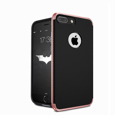 Etui do iPhone 7+/8+ Ucase Carbon Frame - różowe złoto