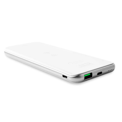 Powerbank Puro Wireless Slim 8000 mAh - biały