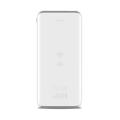 Powerbank Puro Wireless Slim 8000 mAh - biały