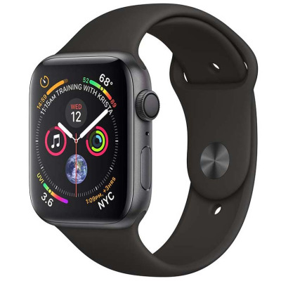 Apple Watch S4 44mm GPS + Cell Gwiezdna Szarość z pasekiem w kolorze czarnym 