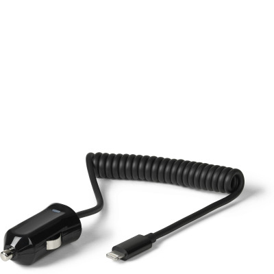 Ładowarka samochodowa eSTUFF Car Charger 1A Lightning - czarna