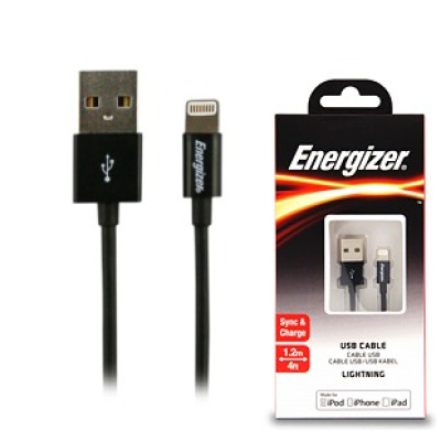 Kabel do iPhone/iPad Energizer Lightning/USB - Czarny 