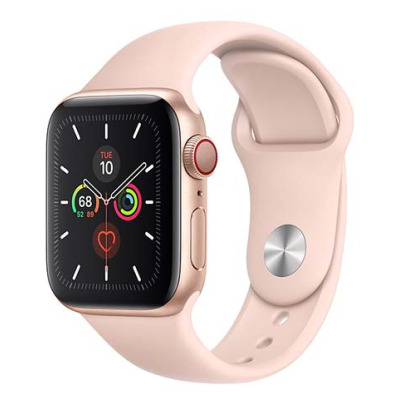 Apple Watch S5 44mm GPS + Cellular Złoty z paskiem w kolorze piaskowego różu 