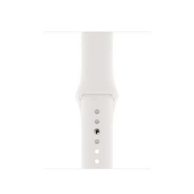 Apple Watch S5 44mm Srebrny z paskiem w kolorze białym