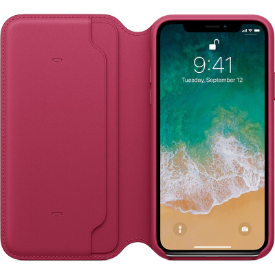 Etui do iPhone X  Apple Lether - czerwone