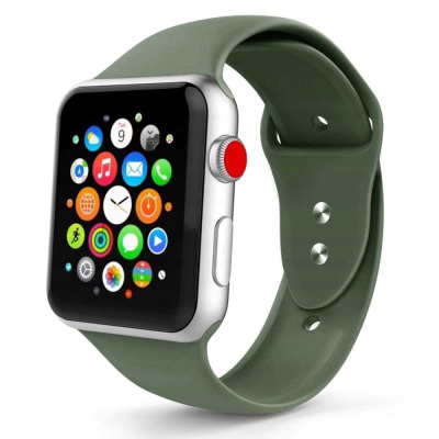 Pasek do Apple Watch 1/2/3/4/5/6/SE 44/45/49 mm Tech-Protect Smoothband - nocna zieleń 