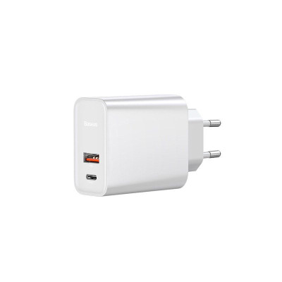 Ładowarka sieciowa BASEUS SPEED PPS QC3.0 + USB-C - biała 