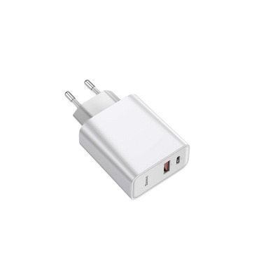 Ładowarka sieciowa BASEUS SPEED PPS QC3.0 + USB-C - biała 