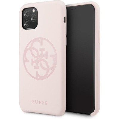 Etui do iPhone 11 Pro Guess Silicone 4G jasny różowy