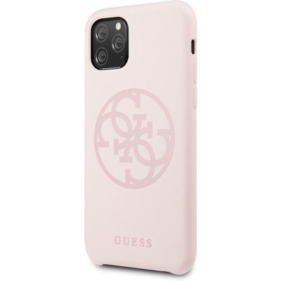 Etui do iPhone 11 Pro Guess Silicone 4G jasny różowy