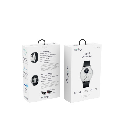 Smartwatch z pomiarem pulsu Withings Steel HR 36mm biały