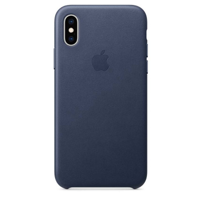 Etui do iPhone X/XS Apple skórzane w kolorze nocnego błękitu