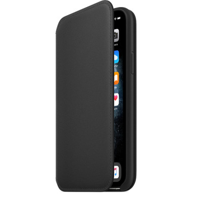 Skórzane etui folio do iPhone 11 Pro Max Apple - czarne
