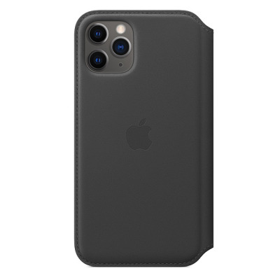 Skórzane etui folio do iPhone 11 Pro Max Apple - czarne