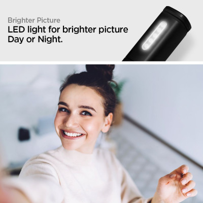Selfie stick Spigen S550W LED - czarny